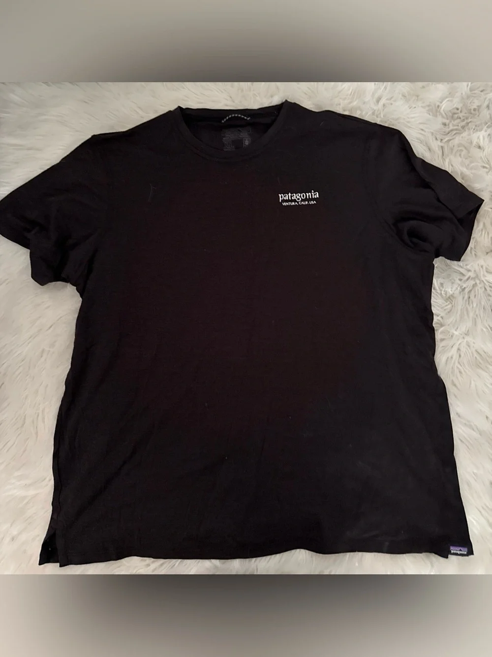 Patagonia Black Short-Sleeve Logo Tee